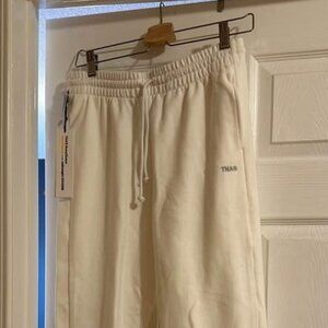 White TNA sweatfleece sweatpants